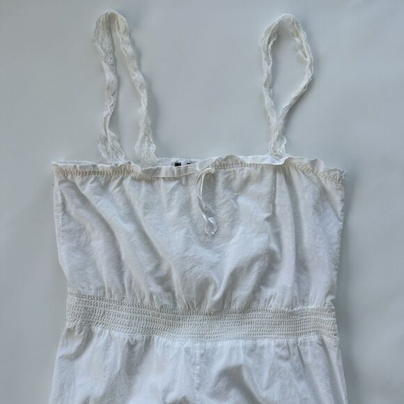 RARE Vintage Miss Dior Night Gown Romper Jumpsuit Large Lace Cottage Core - Picture 2 of 8